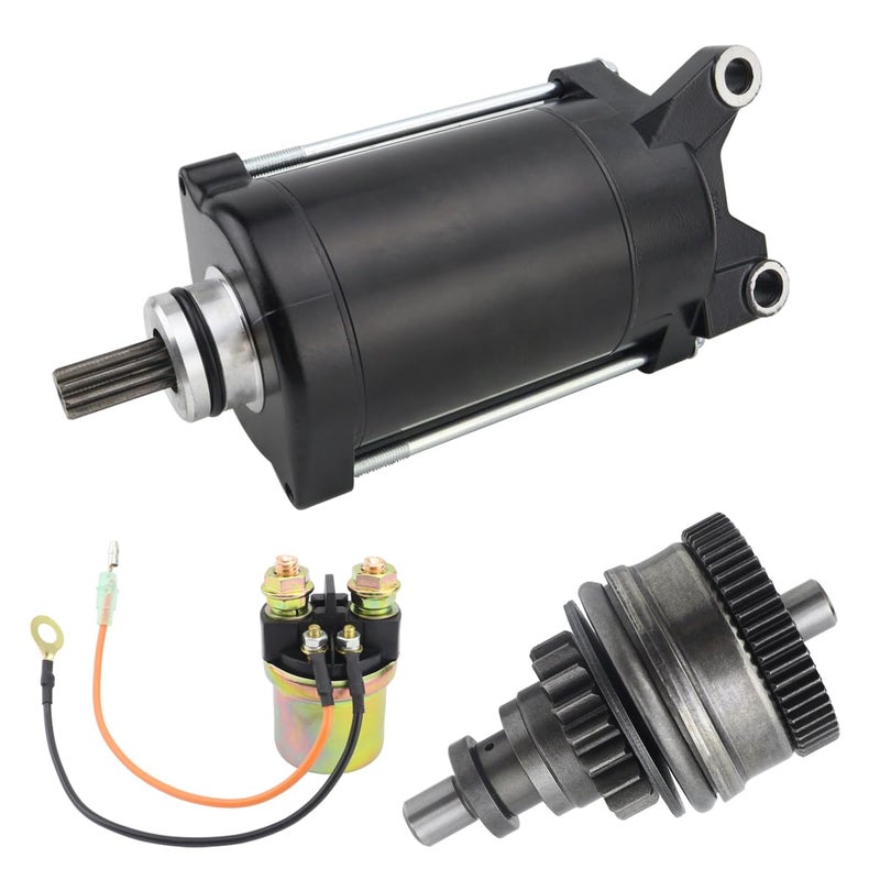 Soarider Starter & Bendix & Relay for Yamaha WaveRunner 95-01 GP800 XA800 RA1100 WVT1100 GP1200 XL1200 SV1200 XA1200, Boat 96-01 EXT1100 EXS1200 EXT1200 XRT1200 XR1800 LST1200 LS2000, 63M-81800-00-00 - Image 1